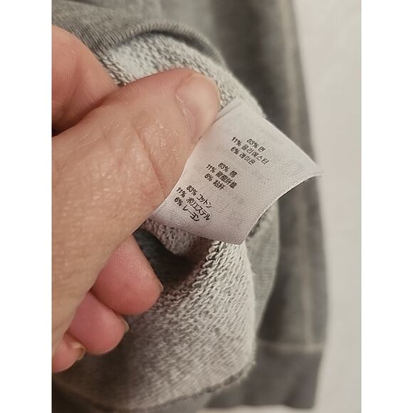 Cheap Monday Womens Ellie Sweat Fleece Sweatshirt sz Medium Gray Embroidered - Picture 8 of 9